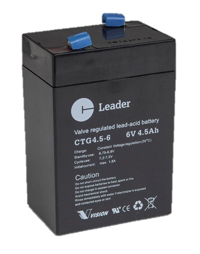 Högkvalitativt 6 volts batteri till foderspridare, åtelkamera etc. 4.5 Ah.
